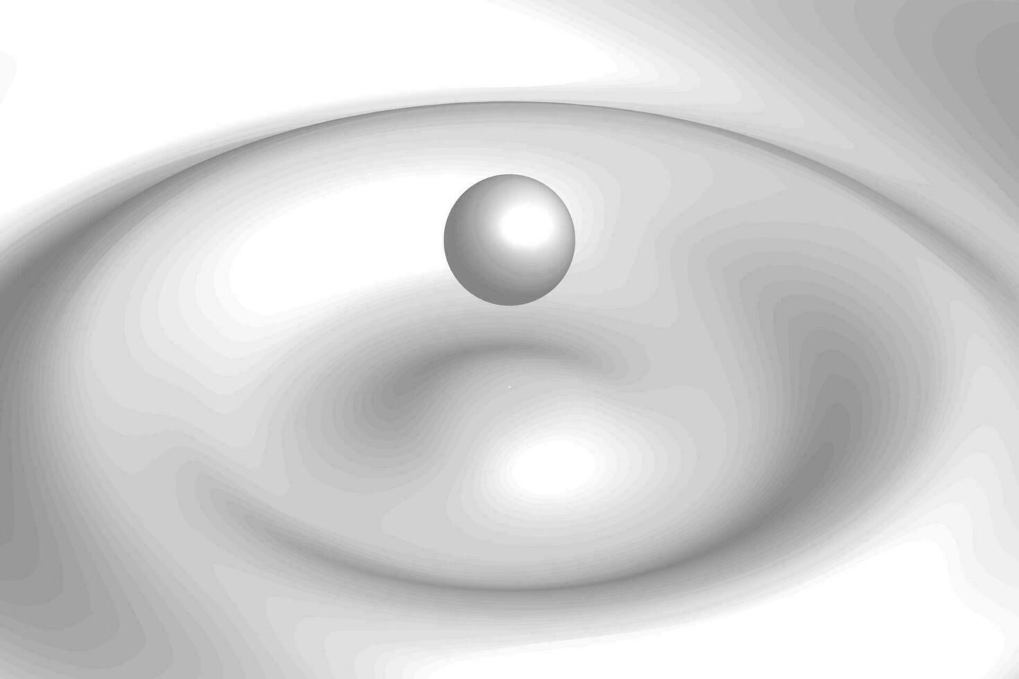 Vector realistic 3d crear water spriral dynamic on white background