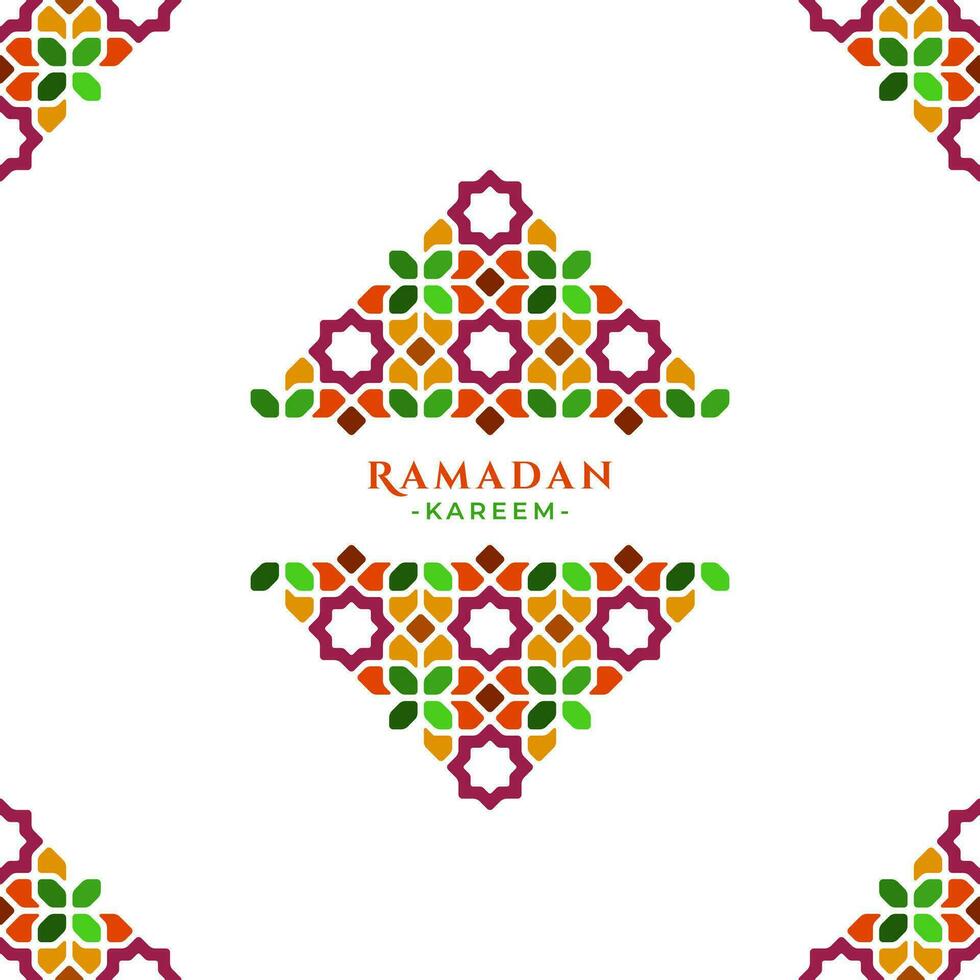 Islamic Geometric Ramadan Greeting Design vector