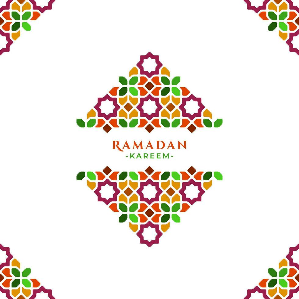 Islamic Geometric Ramadan Greeting Design vector