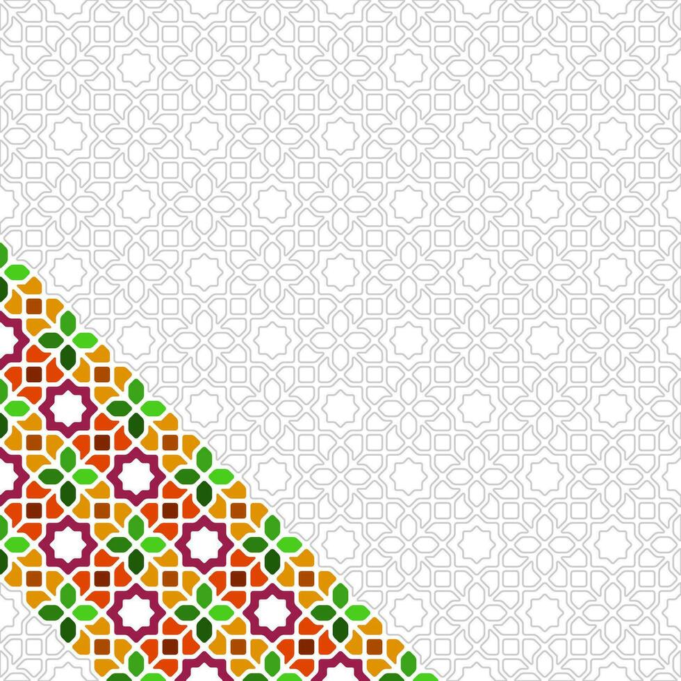 Islamic Diagonal Seamless Pattern with Stroke Combination vector