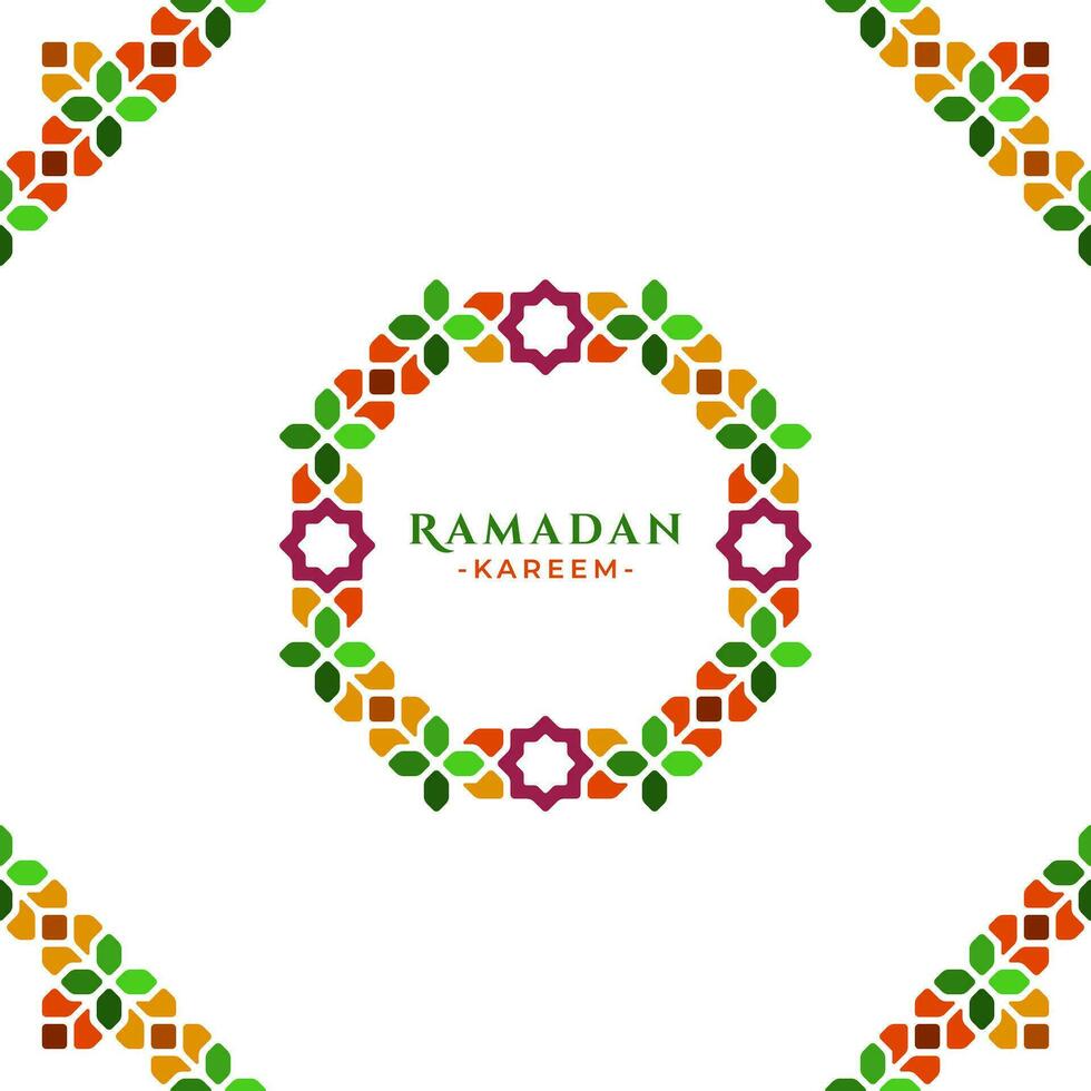 Islamic Geometric Ramadan Kareem Greeting Design vector