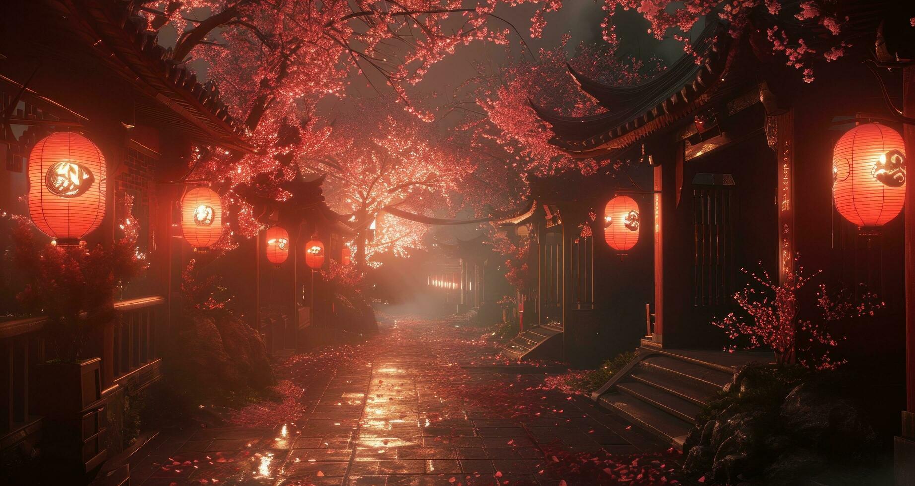 AI generated muslim worship and mosque holiday lantern of the holy month ramadan photo