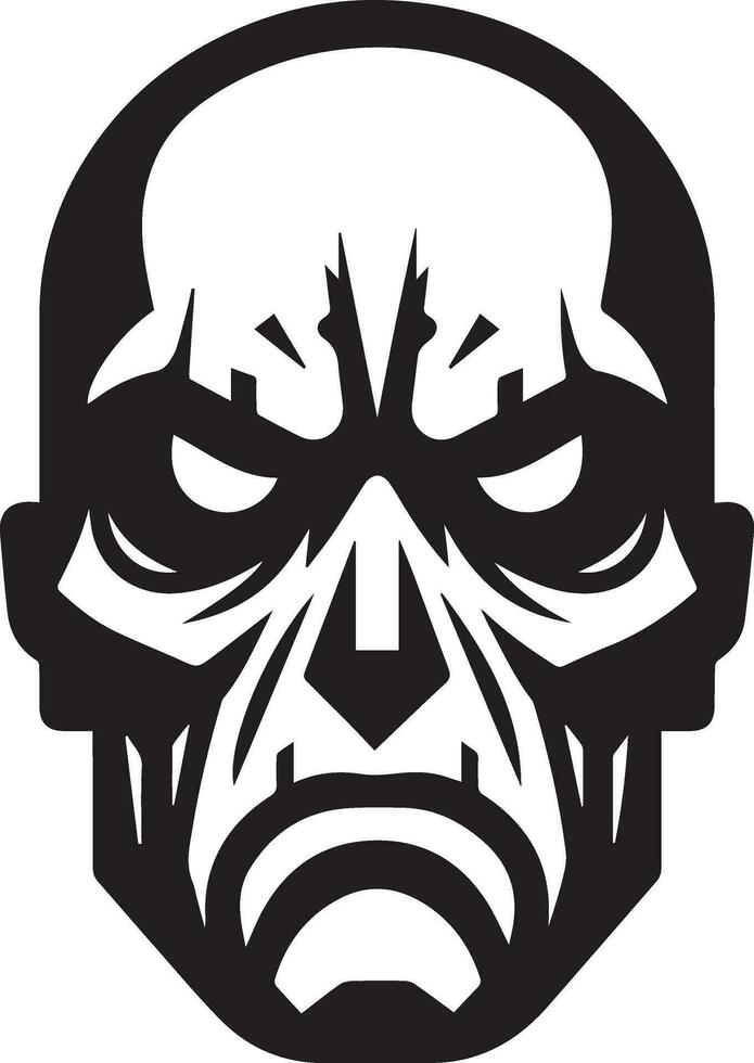 Ugly Dangerous Angry Crazy Face Vector