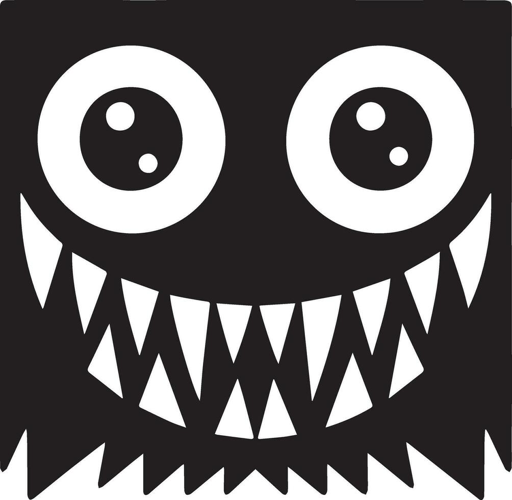 Ugly Dangerous Angry Crazy Face Vector