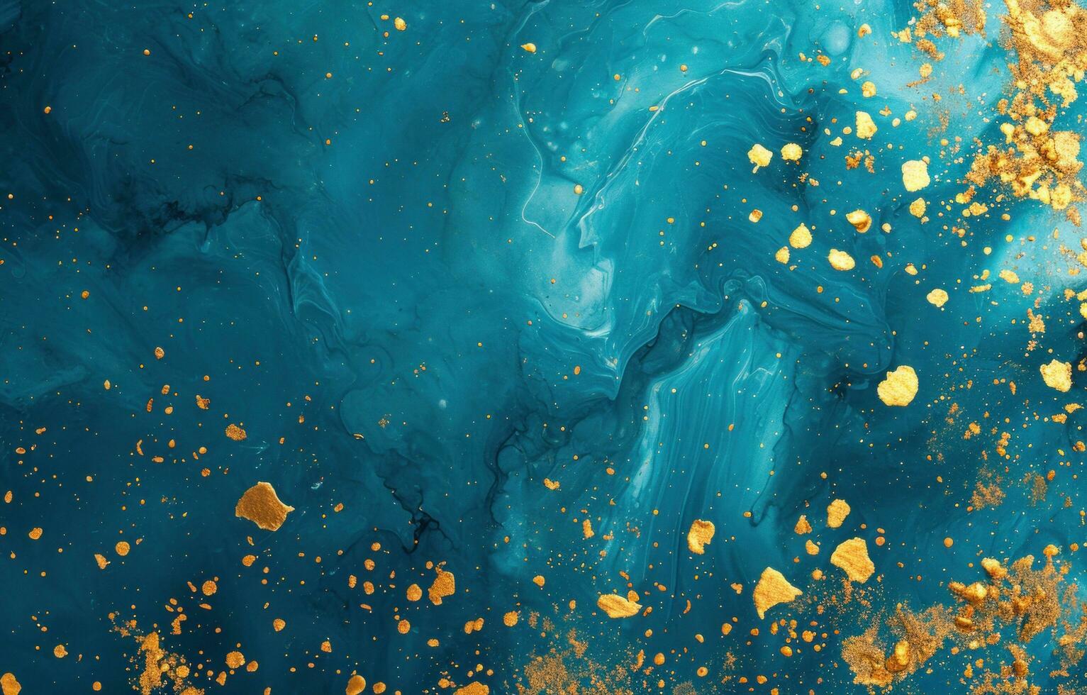 AI generated gold confetti and confetti on blue background christmas photo