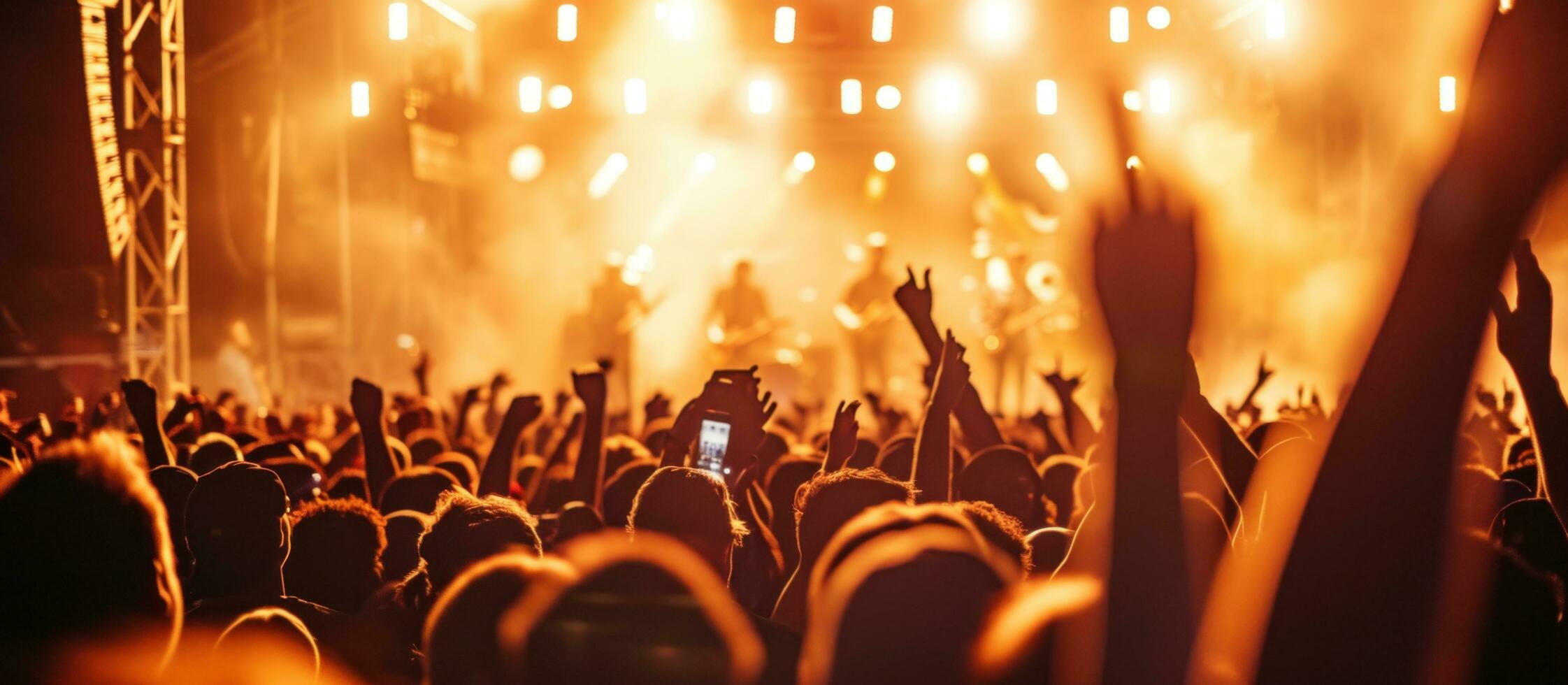 AI generated the lights are coming up at a music concert photo
