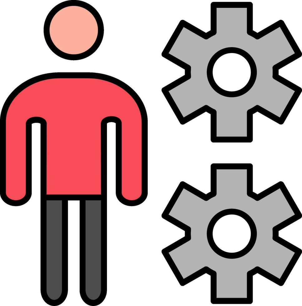 Business People Line Filled Icon vector