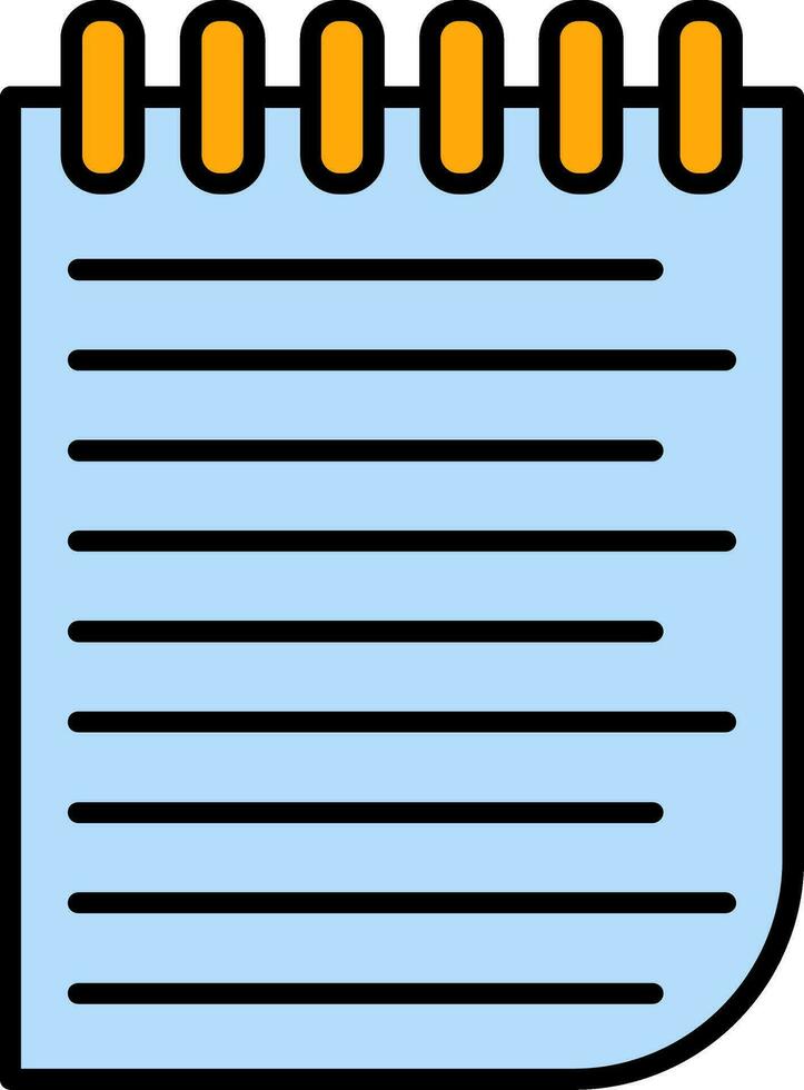 Note Line Filled Icon vector