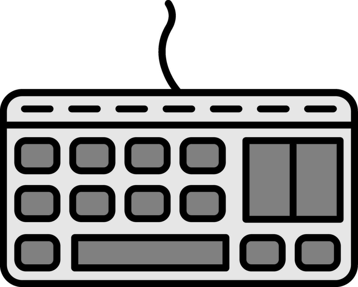 keyboard Line Filled Icon vector