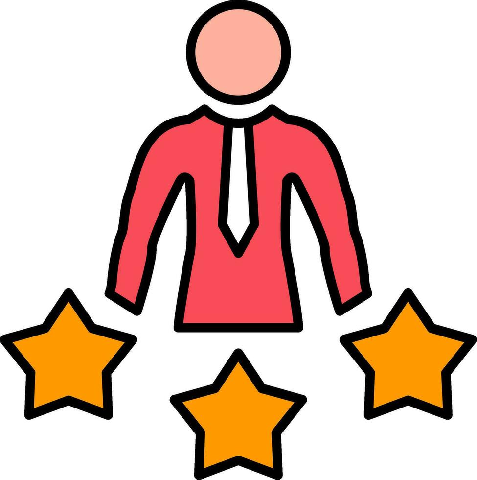 Experience Line Filled Icon vector