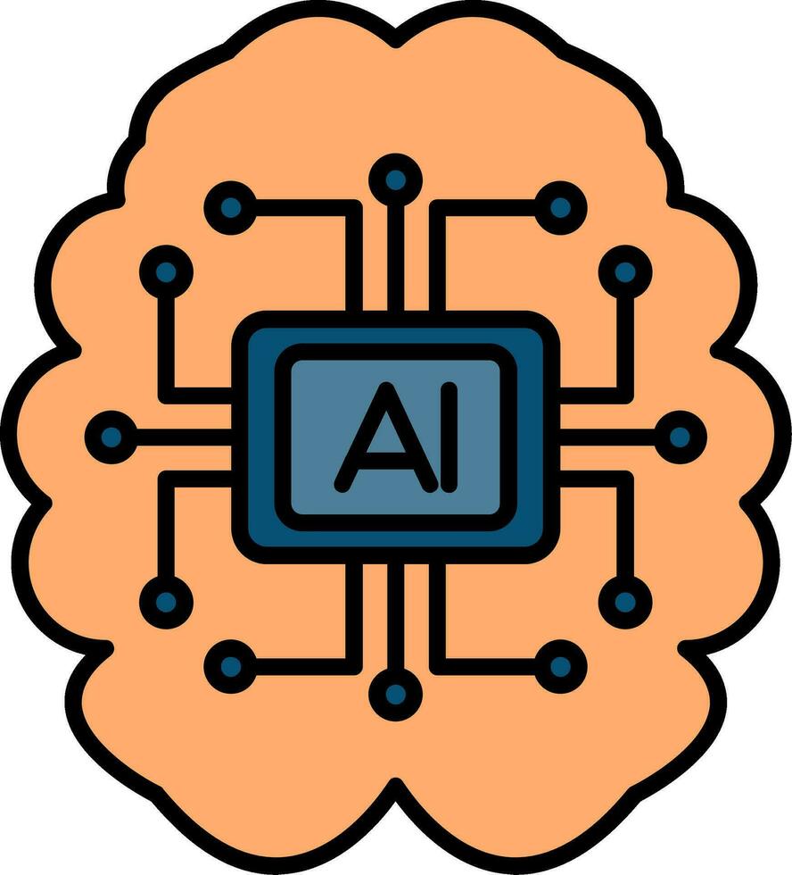 Artificial Intelligence Line Filled Icon 36718880 Vector Art at Vecteezy