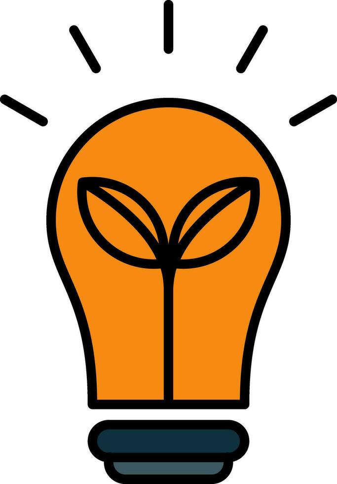 Light Bulb  Line Filled Icon vector