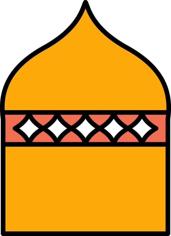 Islamic Architecture Line Filled Icon vector