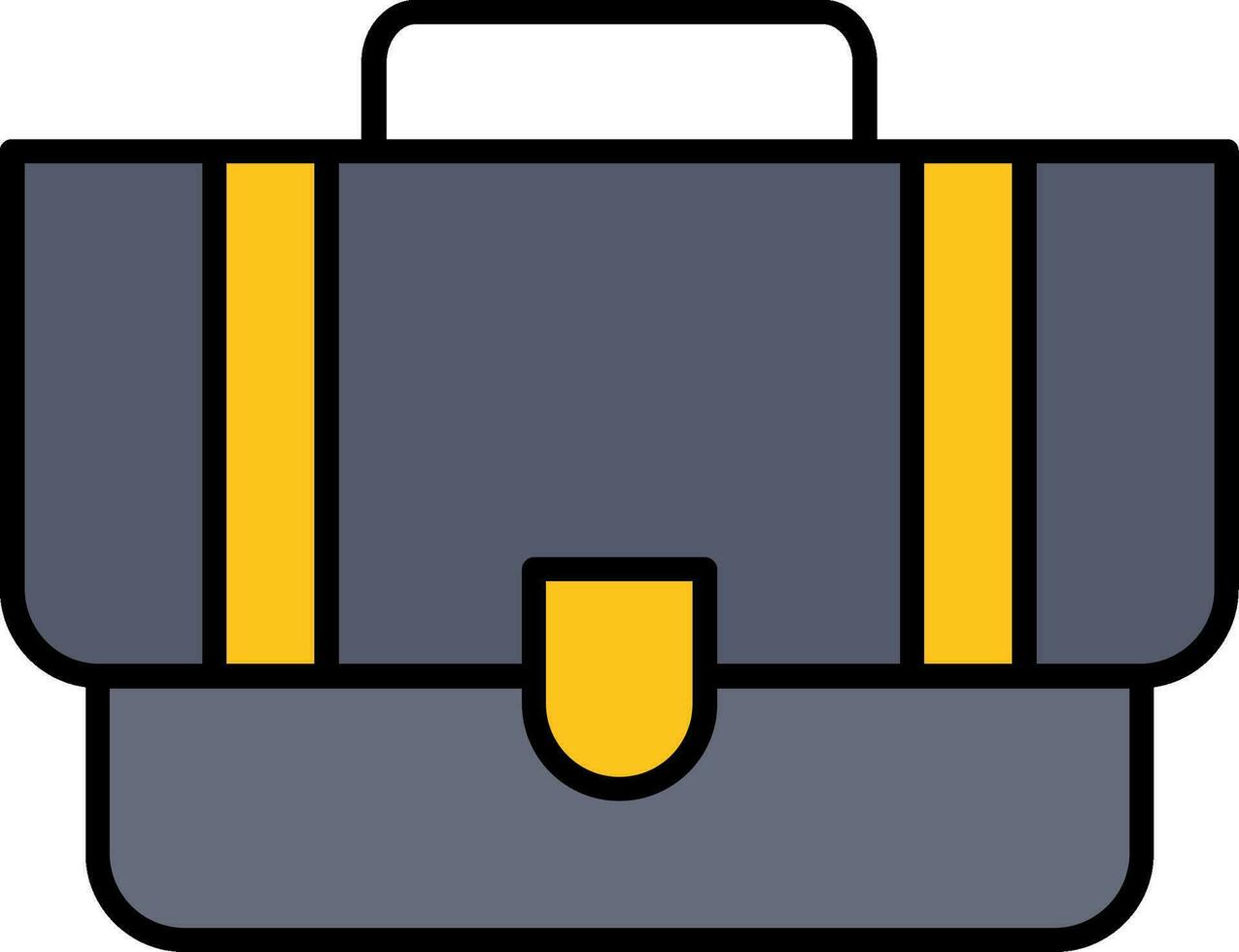 Briefcase Line Filled Icon vector