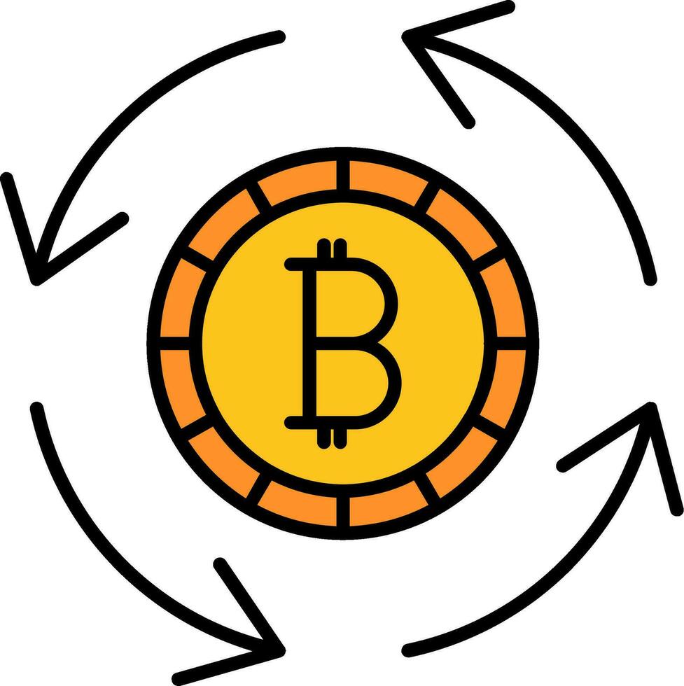 Circular Economy Line Filled Icon vector