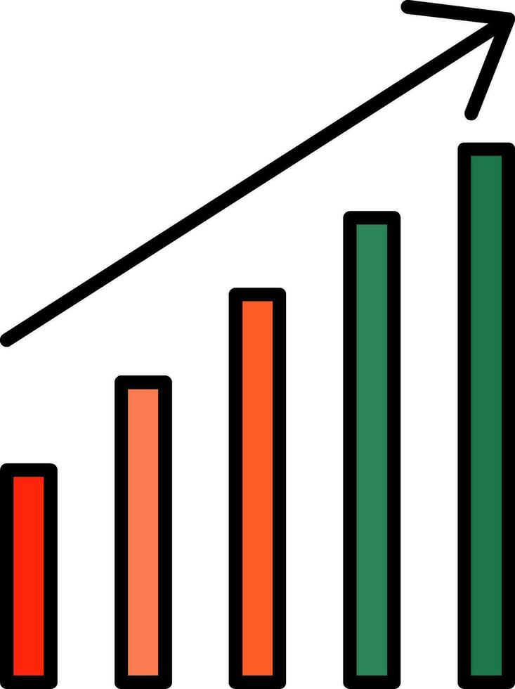 Trend Line Filled Icon vector