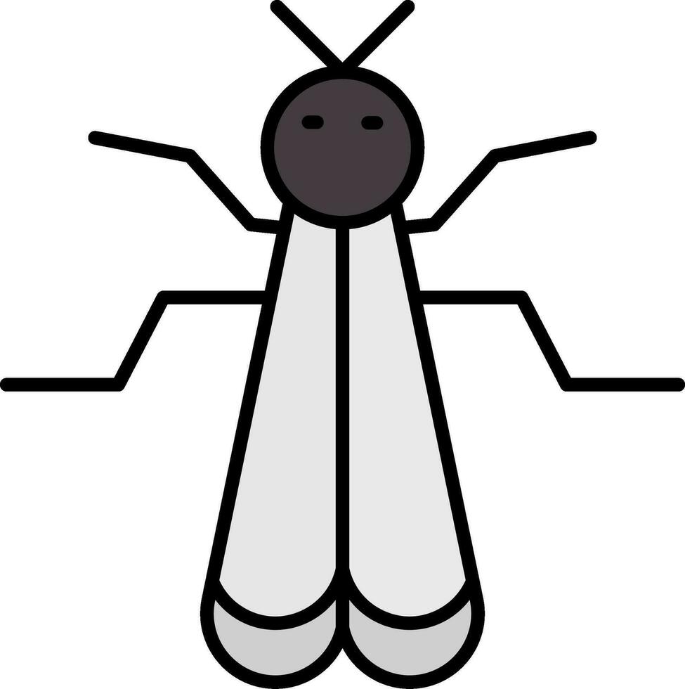 insecto línea lleno icono vector