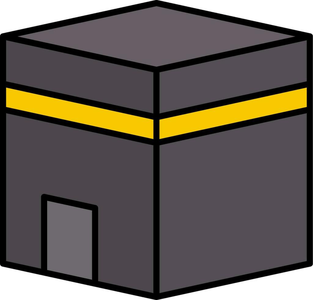 Kaaba  Line Filled Icon vector