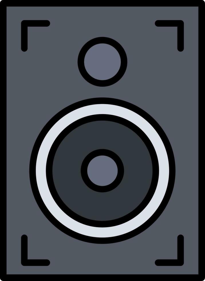 Speaker Line Filled Icon vector
