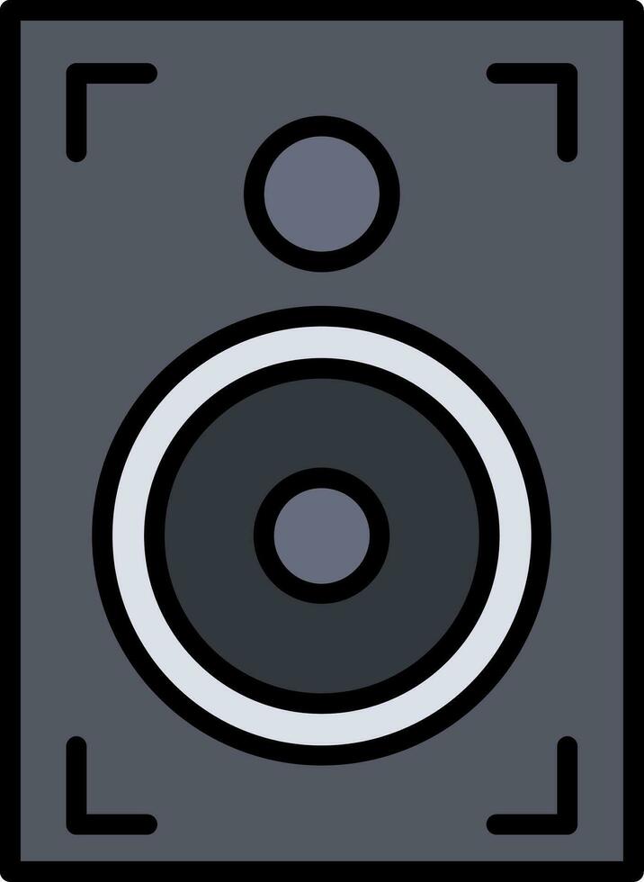 icono lleno de línea de altavoz vector