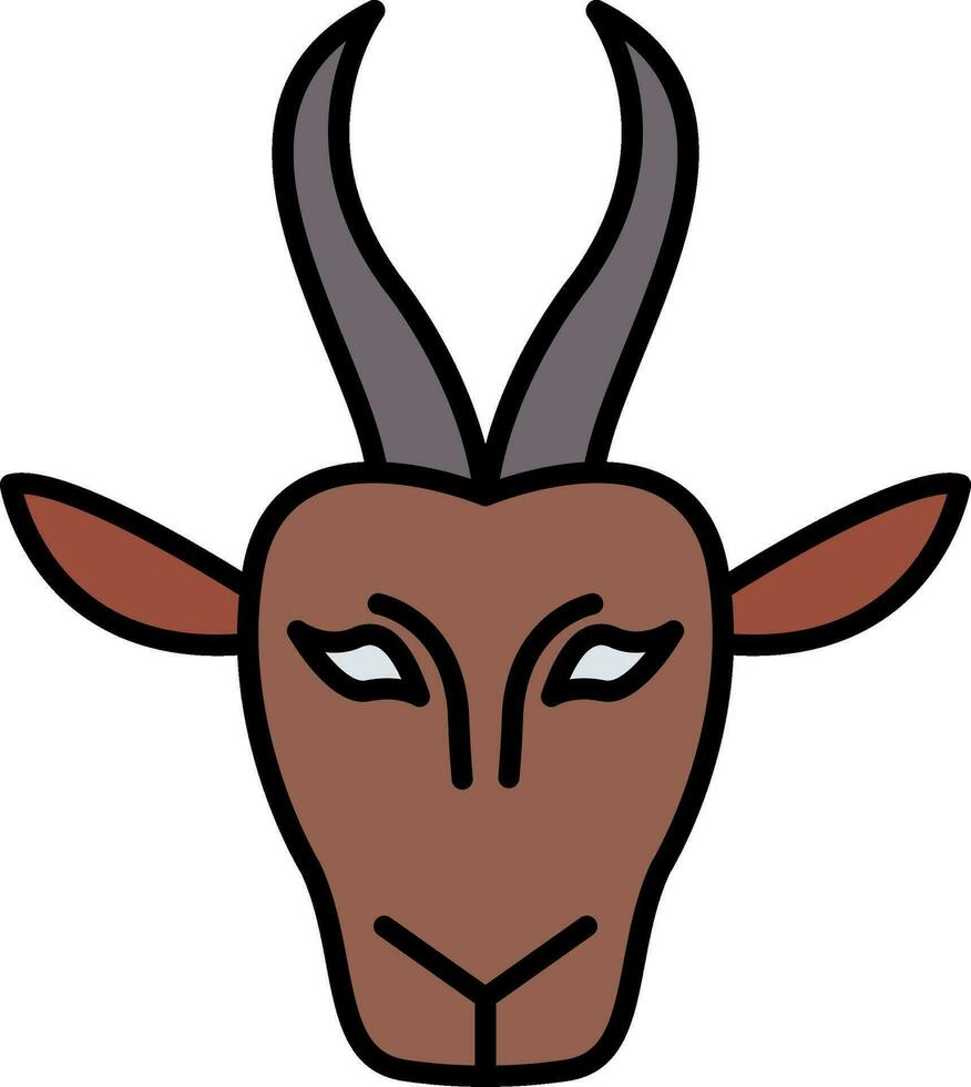 Gazelle Line Filled Icon vector
