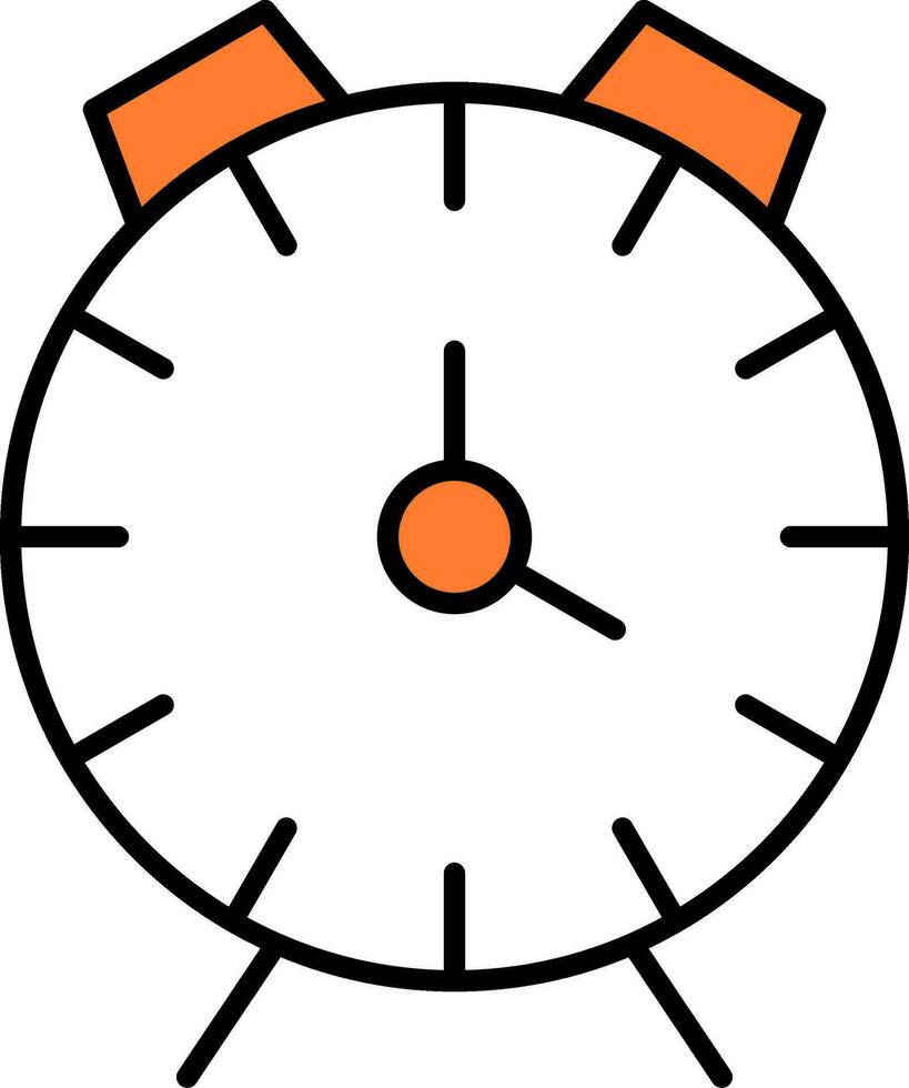 Alarm Clock Line Filled Icon vector