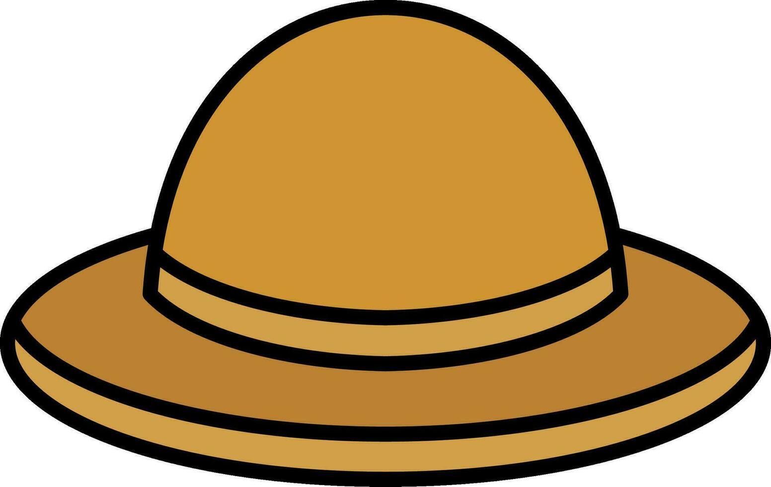 Hat Line Filled Icon vector