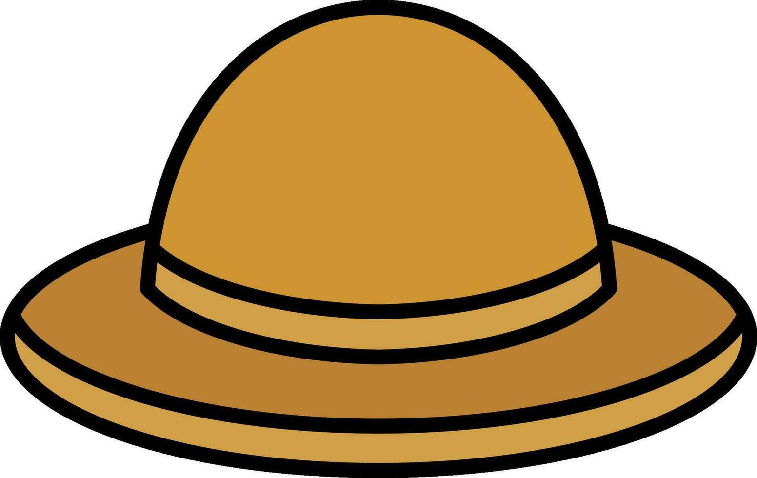 Hat Line Filled Icon vector