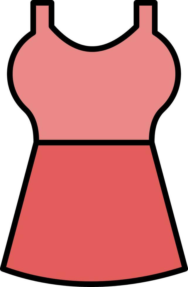 Dress Line Filled Icon vector