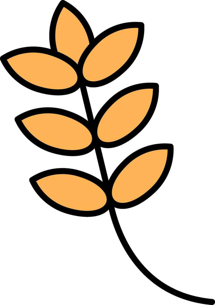 Rice Line Filled Icon vector