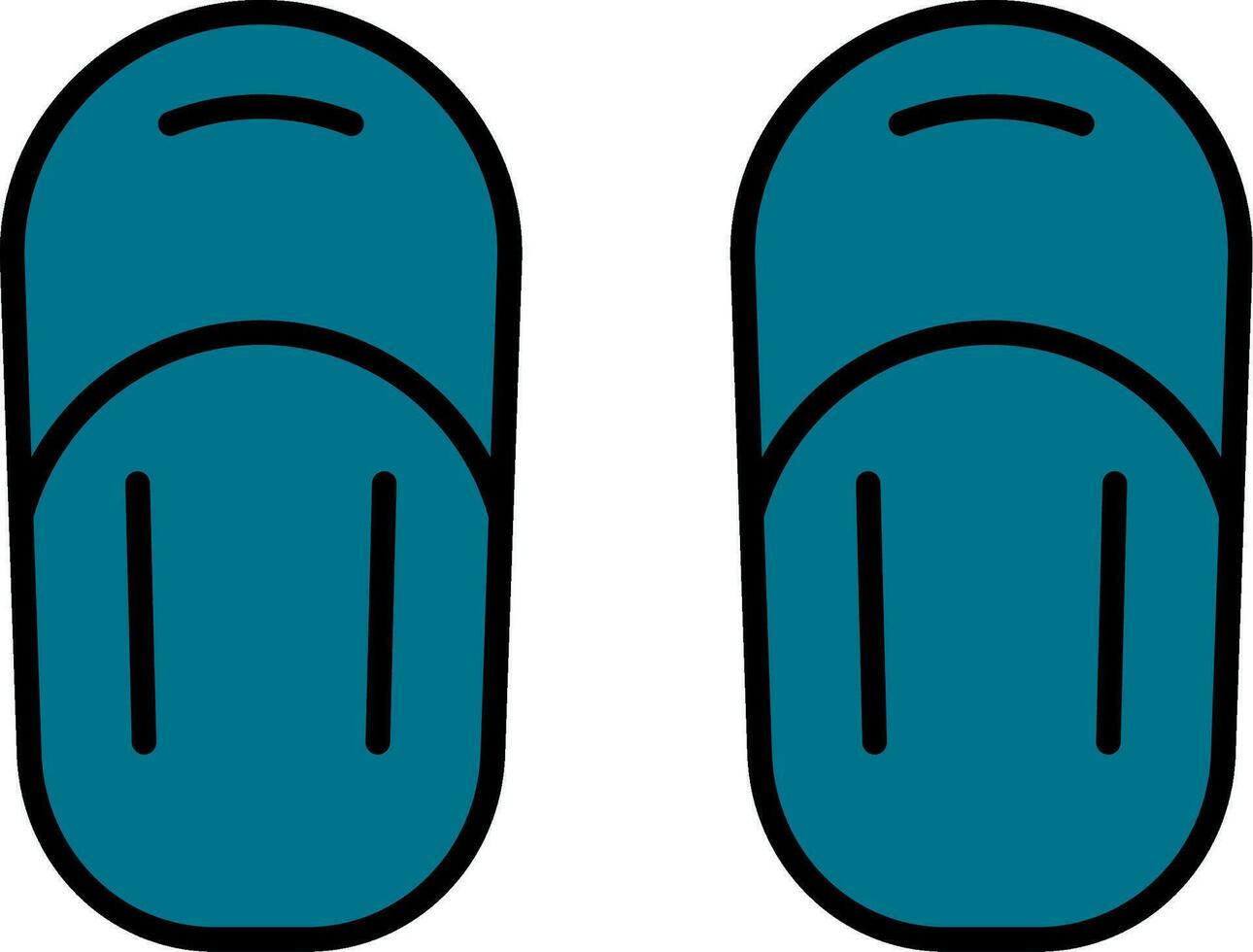 Sandal Line Filled Icon vector