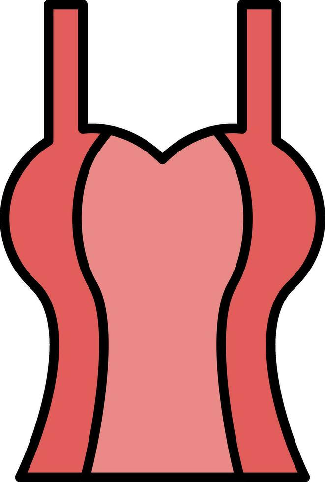 Tanktop Line Filled Icon vector