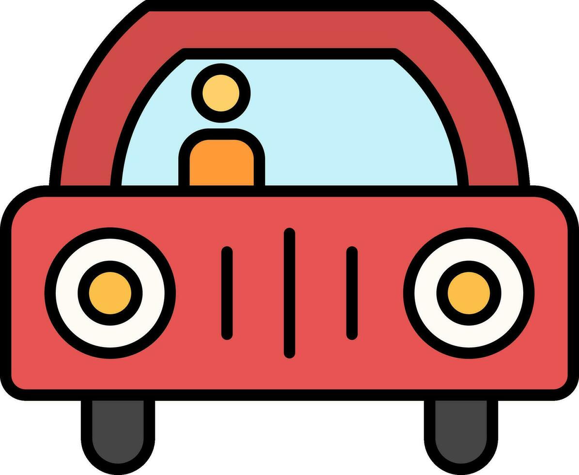 Car Line Filled Icon vector