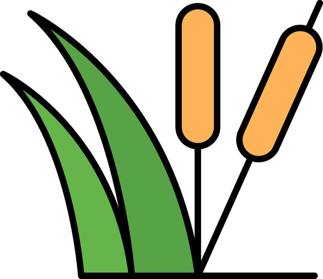 Sedge Line Filled Icon vector