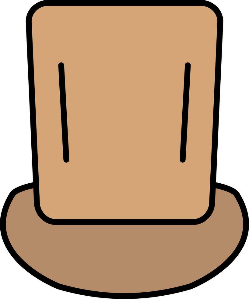 Top Hat Line Filled Icon vector