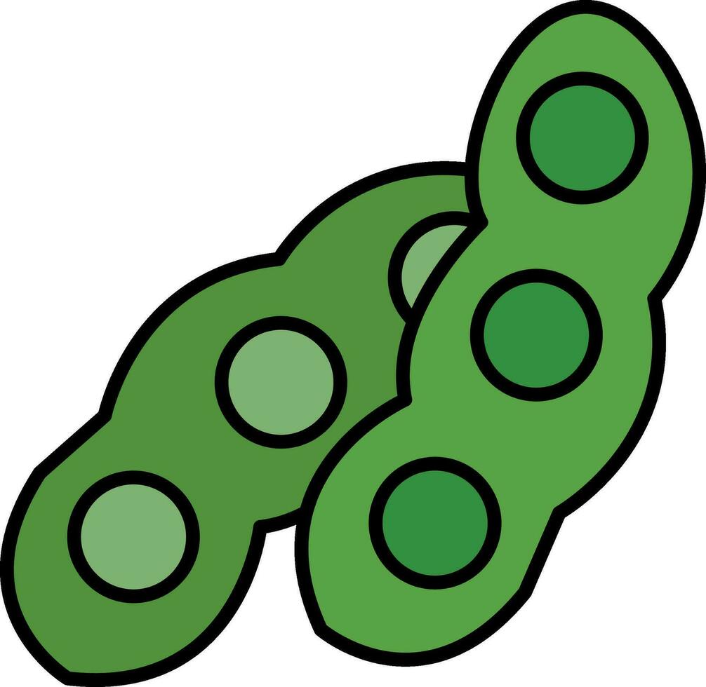 Soybean Line Filled Icon vector