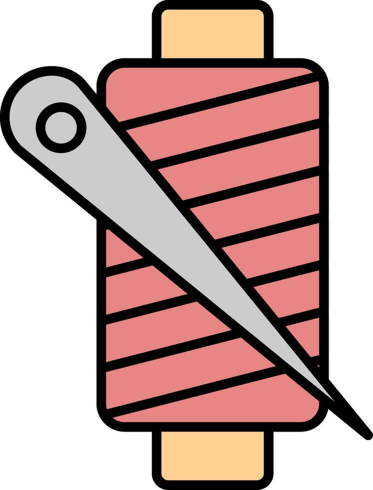 Thread Line Filled Icon vector