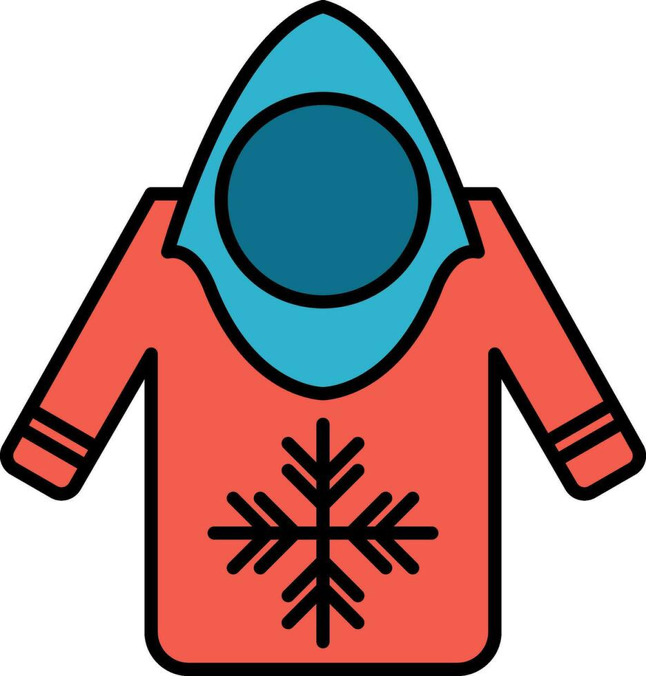 Hoodie Line Filled Icon vector