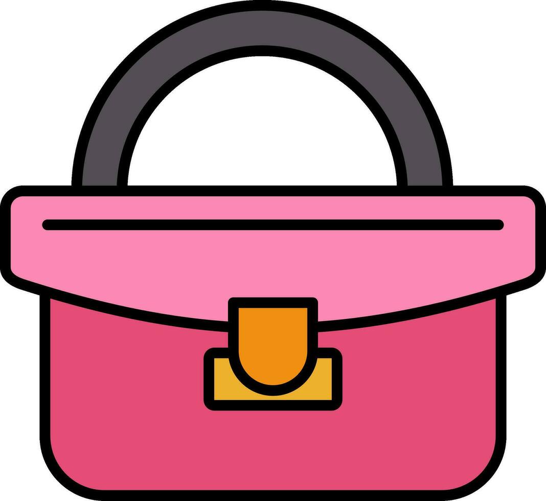 Handbag Line Filled Icon vector