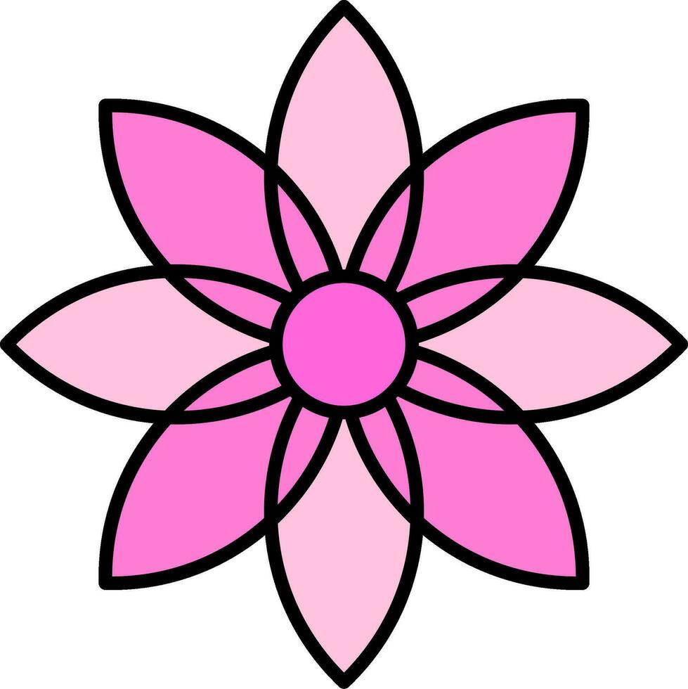 Dandelion Line Filled Icon vector