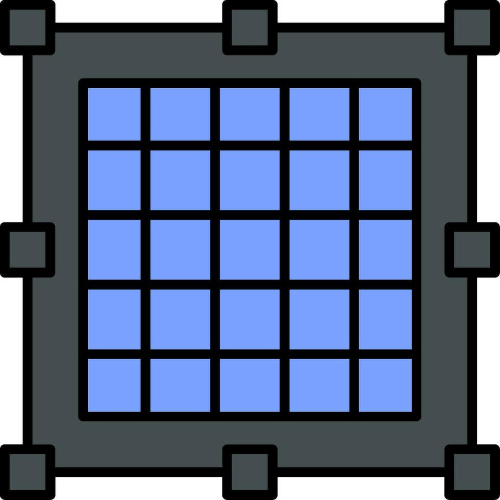 Grid Line Filled Icon vector
