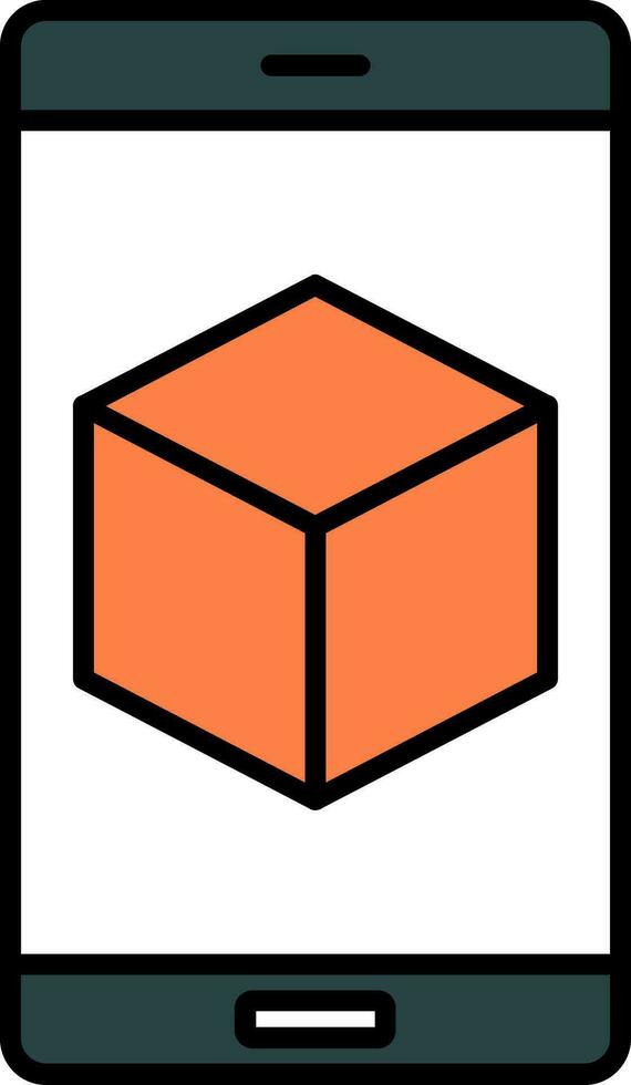 3d Line Filled Icon vector