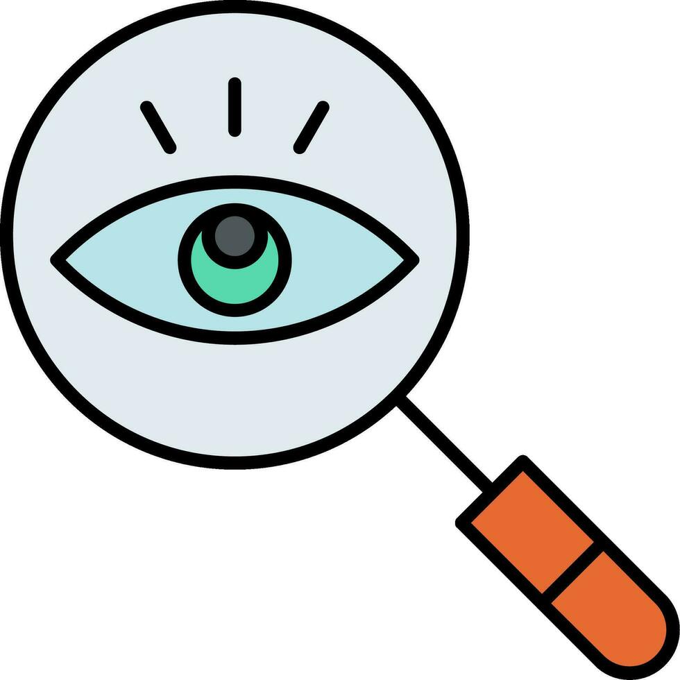 Observation Line Filled Icon vector