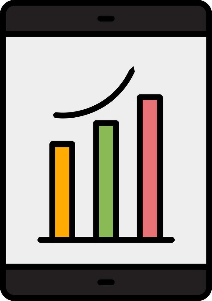 Growth Line Filled Icon vector