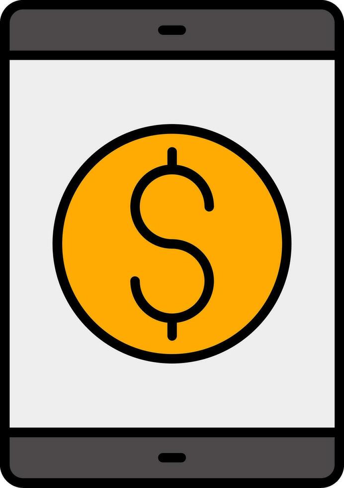 Valuable Line Filled Icon vector
