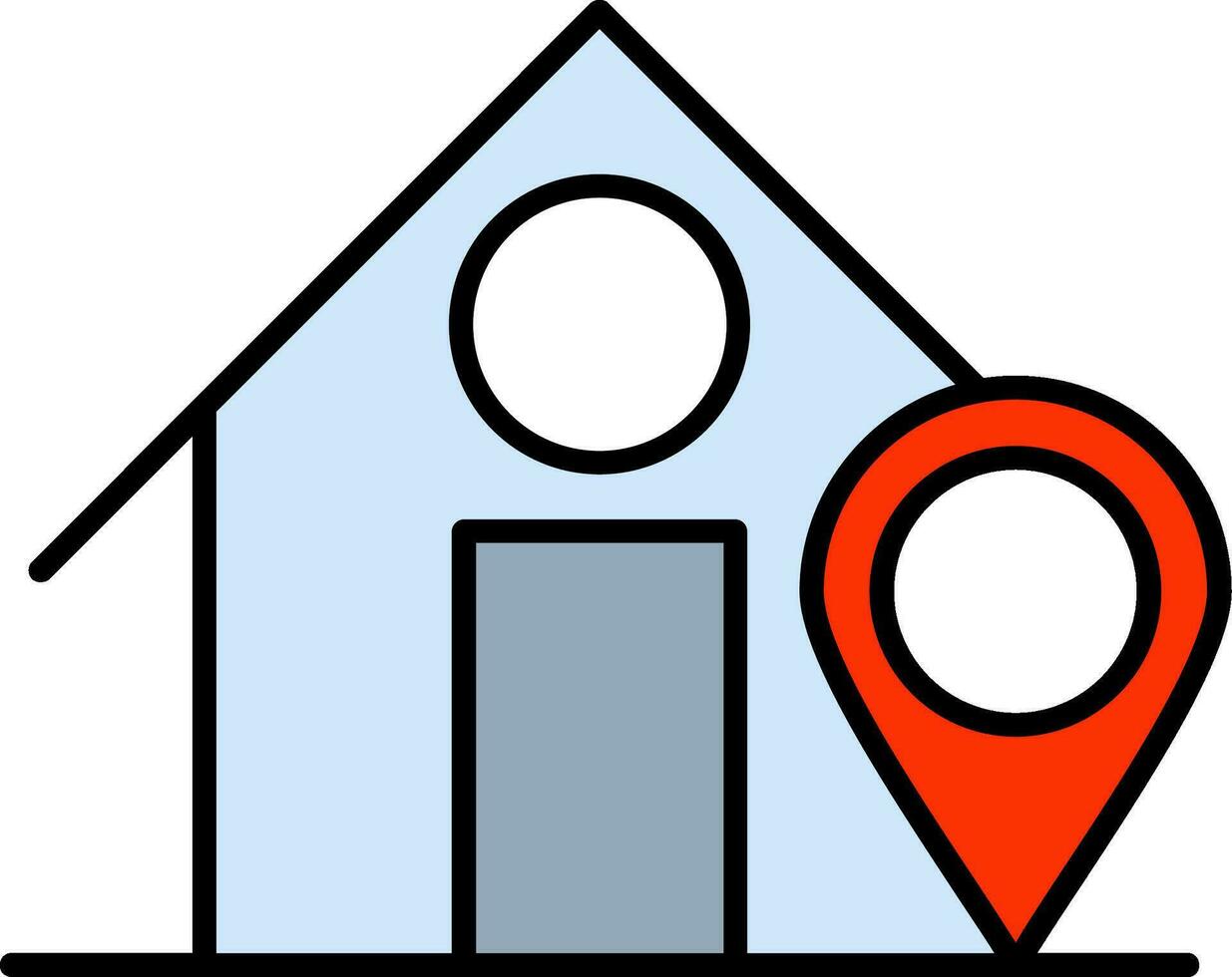 Address Line Filled Icon vector