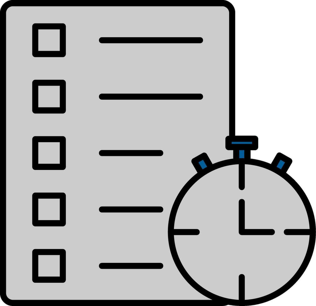 Track Of Time Line Filled Icon vector