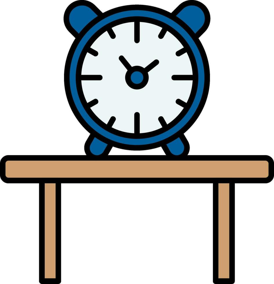 Table Watch Line Filled Icon vector