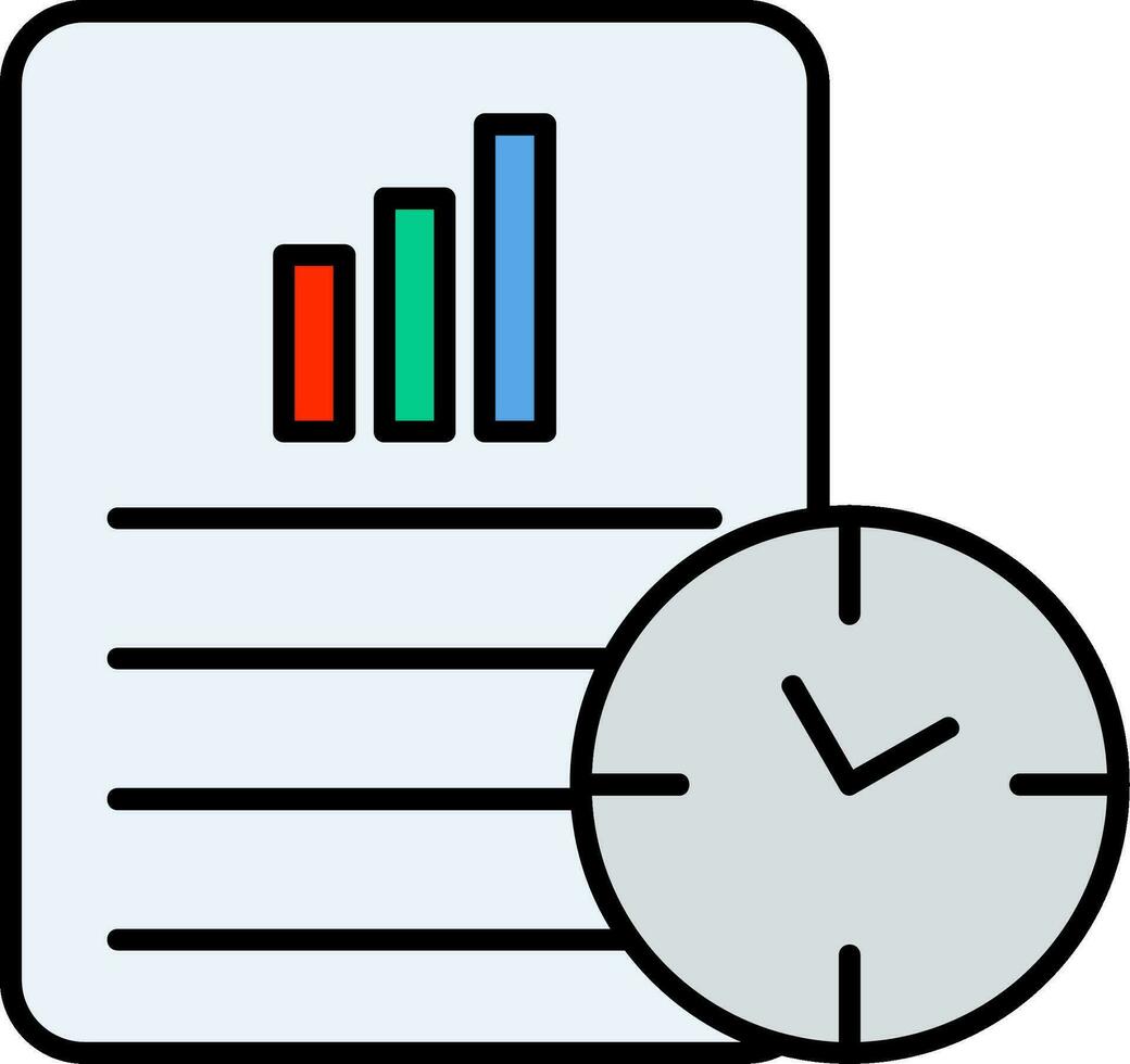 Productivity Line Filled Icon vector