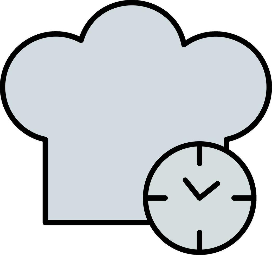 Kitchen Timer Line Filled Icon vector